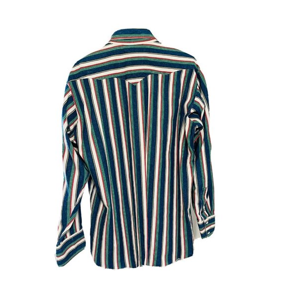 Panhandle Slim Men's 17.5 X 36 Western Thick Cotton Strip Shirt Collar  Vintage - Picture 6 of 10